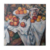 Paul Cezanne - Stillleben, Äpfel und Orange Fliese (Vorderseite)