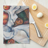 Paul Cezanne - Stillleben, Äpfel und Orange Geschirrtuch (Viertel Falte)