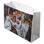 Paul Cezanne - Stillleben, Äpfel und Orange Große Geschenktüte (Rückseite Schrägansicht)