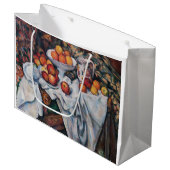 Paul Cezanne - Stillleben, Äpfel und Orange Große Geschenktüte (Vorderseite Schrägansicht)