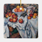 Paul Cezanne - Stillleben, Äpfel und Orange Keramikornament (Rückseite)