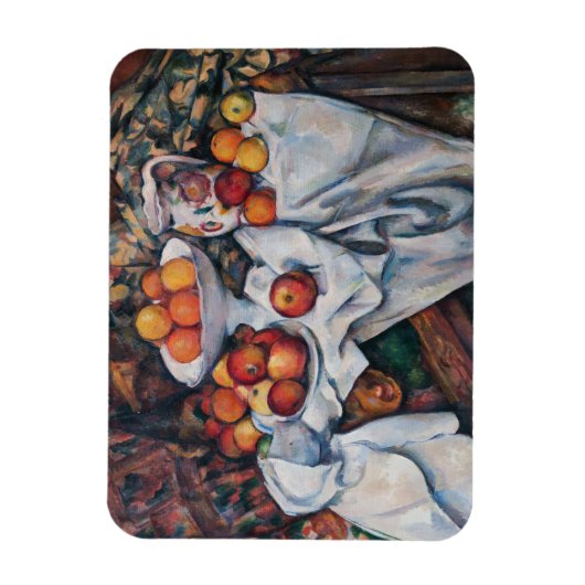 Paul Cezanne - Stillleben, Äpfel und Orange Magnet (Vertikal)