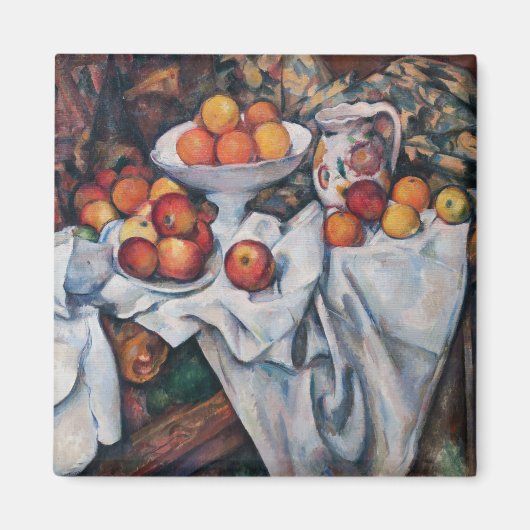 Paul Cezanne - Stillleben, Äpfel und Orange Magnet (Vorne)