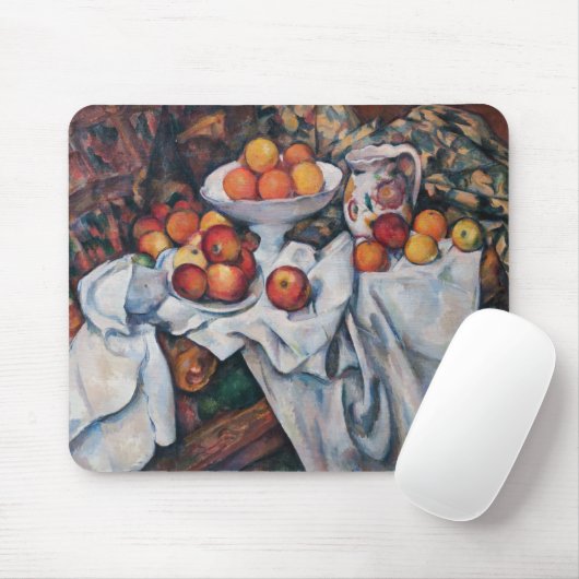 Paul Cezanne - Stillleben, Äpfel und Orange Mousepad (Mit Mouse)