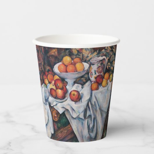 Paul Cezanne - Stillleben, Äpfel und Orange Pappbecher (Vorderseite)