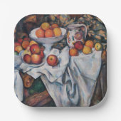 Paul Cezanne - Stillleben, Äpfel und Orange Pappteller (Vorderseite)