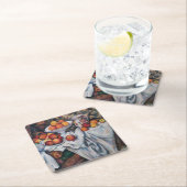 Paul Cezanne - Stillleben, Äpfel und Orange Rechteckiger Pappuntersetzer (Vor Ort)