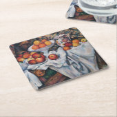 Paul Cezanne - Stillleben, Äpfel und Orange Rechteckiger Pappuntersetzer (angewinkelt)