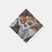 Paul Cezanne - Stillleben, Äpfel und Orange Serviette (Ecke)