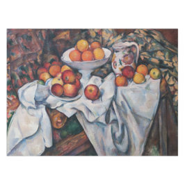 Paul Cezanne - Stillleben, Äpfel und Orange Tischdecke
