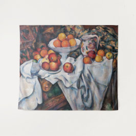 Paul Cezanne - Stillleben, Äpfel und Orange Wandteppich