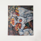 Paul Cezanne - Stillleben, Äpfel und Orange Wandteppich (Vorderseite)