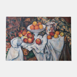 Paul Cezanne - Stillleben, Äpfel und Orangen Fußmatte