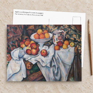 Paul Cezanne - Stillleben, Äpfel und Orangen Postkarte