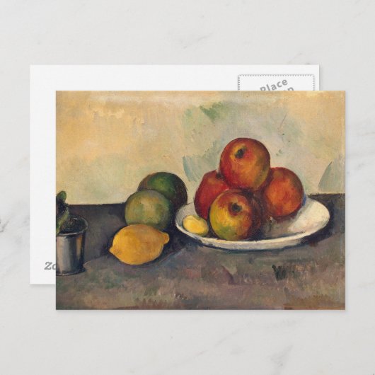 Paul Cezanne | Stillleben mit Äpfeln, c.1890 Postkarte (Vorne/Hinten)