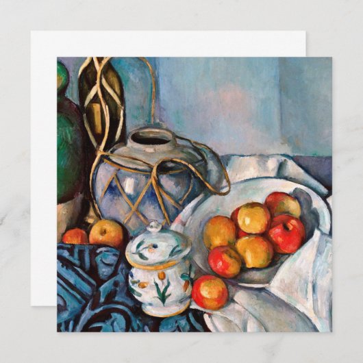 Paul Cezanne - Stillleben mit Äpfeln Einladung (Vorne/Hinten)