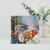 Paul Cezanne - Stillleben mit Äpfeln Einladung (Stehend Vorderseite)