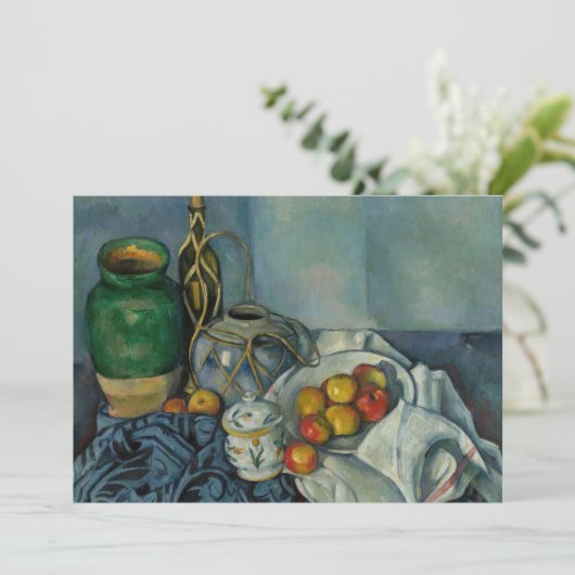 Paul Cezanne - Stillleben mit Äpfeln Einladung (Stehend Vorderseite)