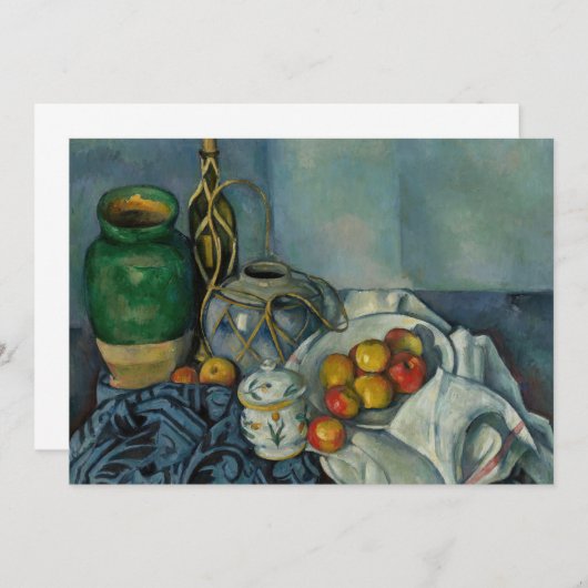 Paul Cezanne - Stillleben mit Äpfeln Einladung (Vorne/Hinten)