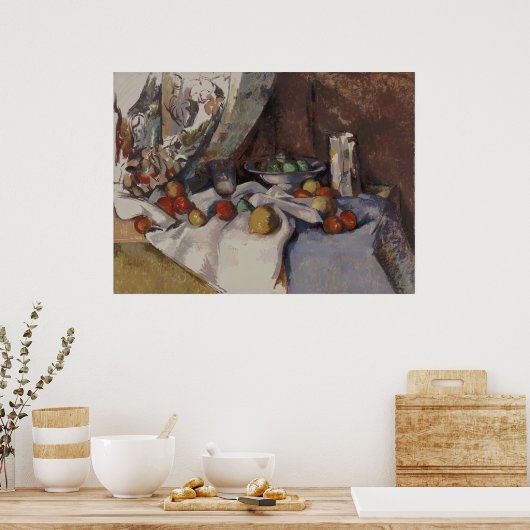 Paul Cézanne - Stillleben mit Äpfeln Poster (Küche)