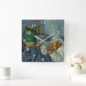 Paul Cezanne - Stillleben mit Äpfeln Quadratische Wanduhr (Zuhause)