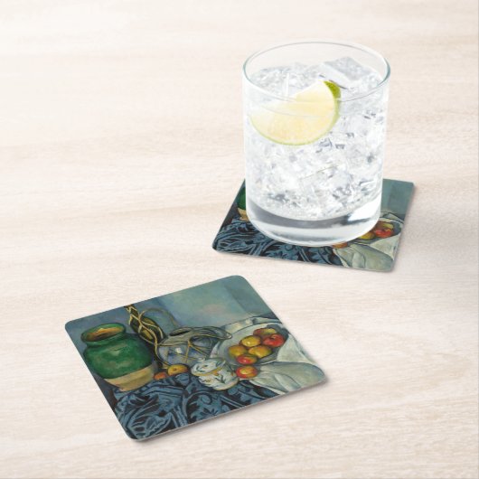 Paul Cezanne - Stillleben mit Äpfeln Rechteckiger Pappuntersetzer (Vor Ort)