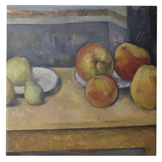 Paul Cezanne - Stillleben mit Äpfeln und Birnen Fliese (Vorderseite)