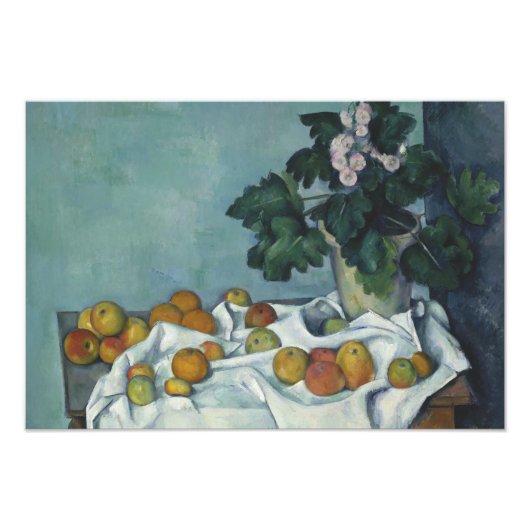 Paul Cezanne - Stillleben mit Äpfeln und einem Pot Fotodruck (Vorne)