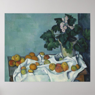Paul Cezanne - Stillleben mit Äpfeln und einem Pot Poster