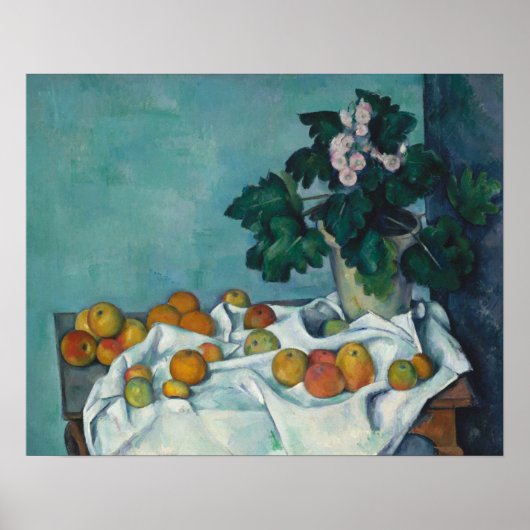 Paul Cezanne | Stillleben mit Äpfeln und einem Töp Poster (Vorne)