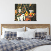 Paul Cezanne - Stillleben mit Äpfeln und Pfirsiche Leinwanddruck (Insitu (Schlafzimmer))
