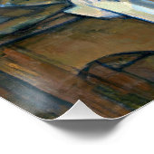 Paul Cezanne | Stillleben mit Äpfeln und Pfirsiche Poster (Ecke)