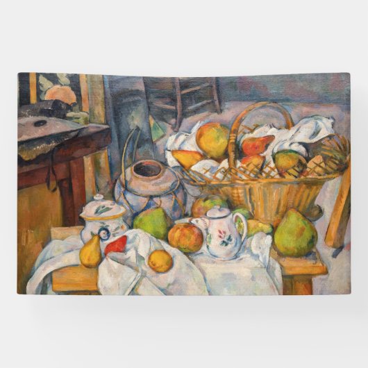 Paul Cezanne - Stillleben mit Basket Banner (Horizontal)