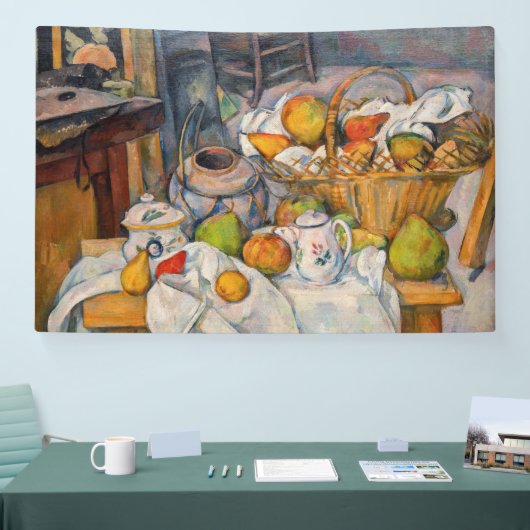 Paul Cezanne - Stillleben mit Basket Banner (Messe)