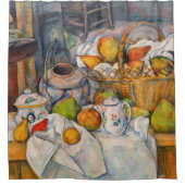 Paul Cezanne - Stillleben mit Basket Duschvorhang (Vorderseite)