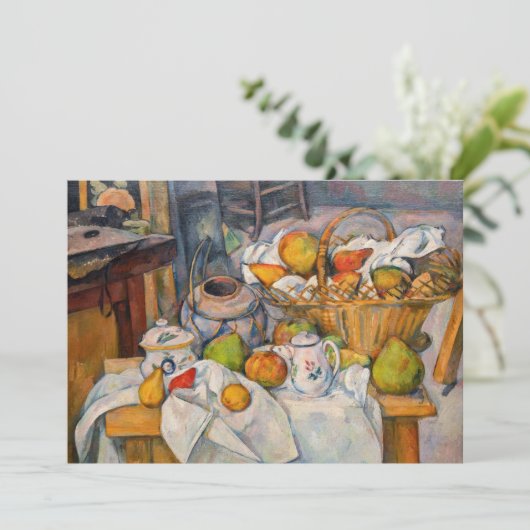 Paul Cezanne - Stillleben mit Basket Einladung (Stehend Vorderseite)