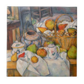 Paul Cezanne - Stillleben mit Basket Fliese (Vorderseite)