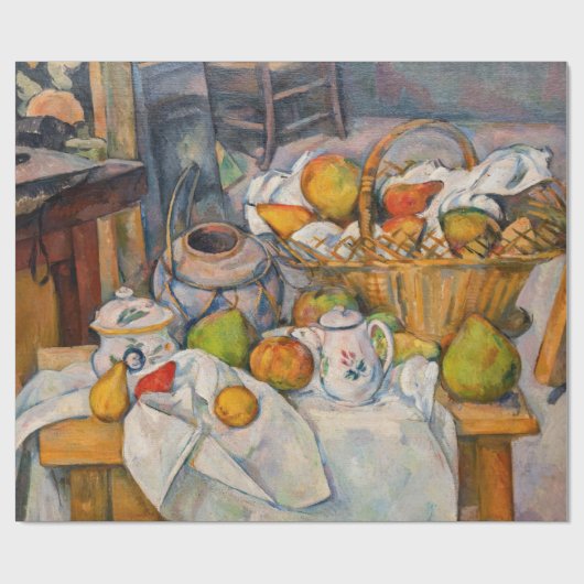 Paul Cezanne - Stillleben mit Basket Geschenkpapier (Flach)