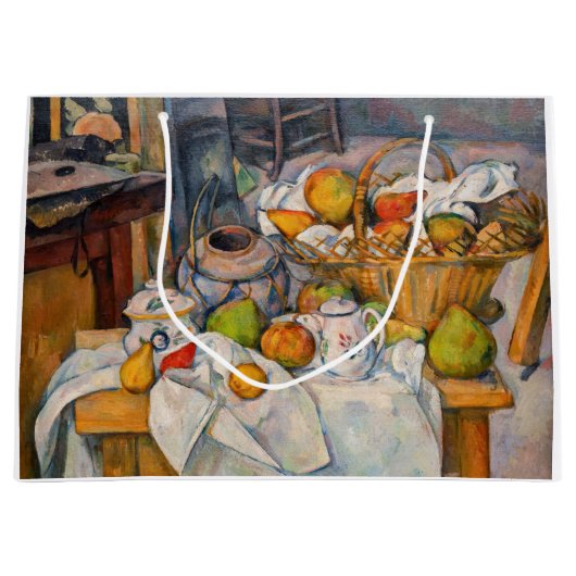 Paul Cezanne - Stillleben mit Basket Große Geschenktüte (Vorderseite)