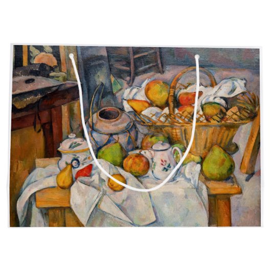 Paul Cezanne - Stillleben mit Basket Große Geschenktüte (Rückseite)