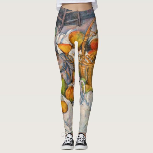 Paul Cezanne - Stillleben mit Basket Leggings (Vorderseite)