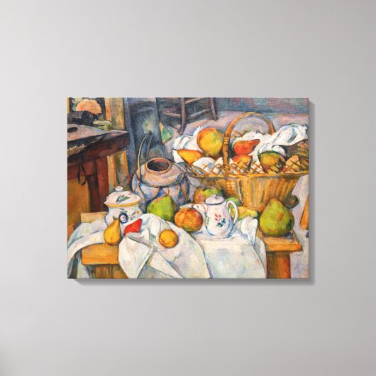 Paul Cezanne - Stillleben mit Basket Leinwanddruck (Vorderseite)