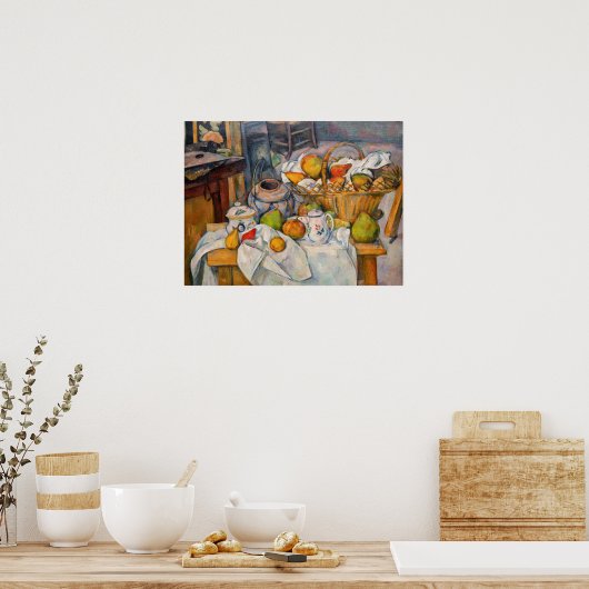 Paul Cezanne - Stillleben mit Basket Poster (Küche)