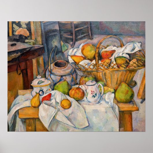 Paul Cezanne - Stillleben mit Basket Poster (Vorne)