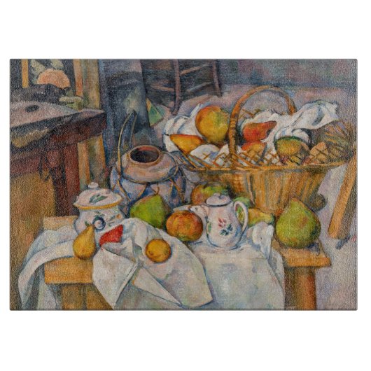 Paul Cezanne - Stillleben mit Basket Schneidebrett (Vorderseite)