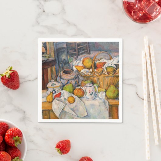 Paul Cezanne - Stillleben mit Basket Serviette (Beispiel)