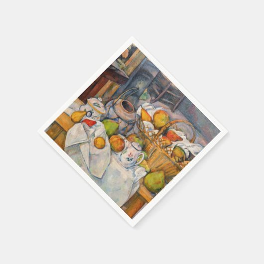 Paul Cezanne - Stillleben mit Basket Serviette (Ecke)