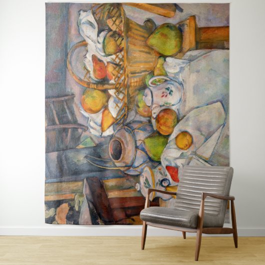 Paul Cezanne - Stillleben mit Basket Wandteppich (Beispiel)