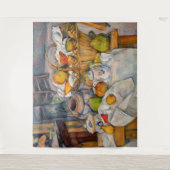 Paul Cezanne - Stillleben mit Basket Wandteppich (Vorderseite)