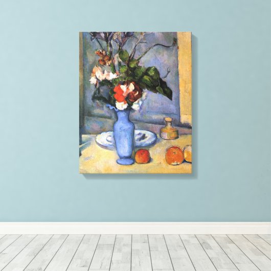 Paul Cezanne - Stillleben mit blauer Vase Leinwanddruck (Insitu (Holzboden))